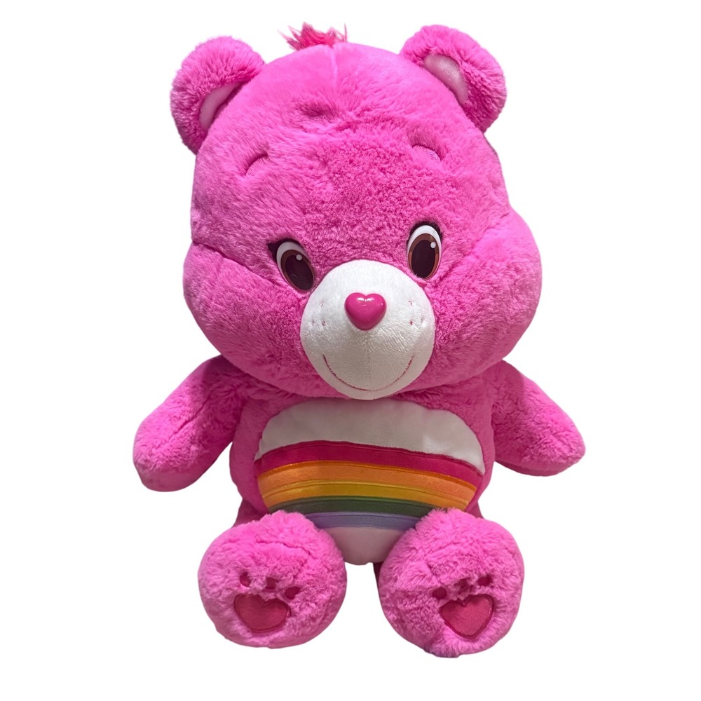 Large Care‎ Bears Cheer Bear plush toy, from the 2015 collection.